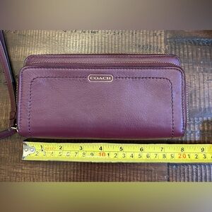 Coach Burgundy Leather Wallet